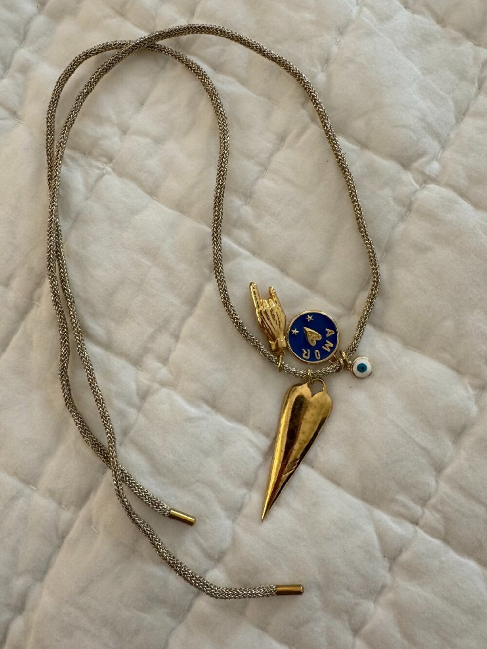 HART Gold Lurex Necklace Cord + Charms - Picture 3 of 4
